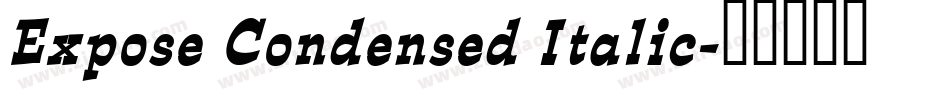 Expose Condensed Italic字体转换